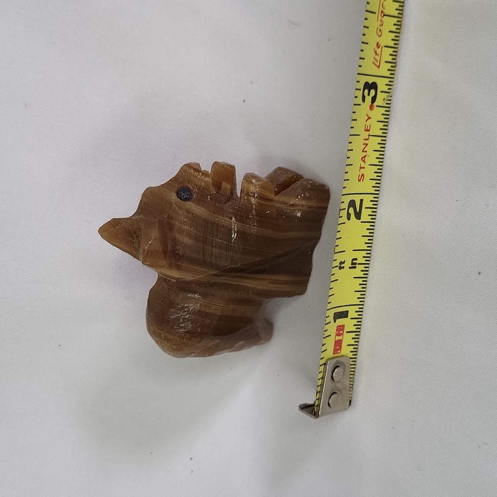 Squirel Hand carved Alabaster Marble soapstone? Figure 2.5"